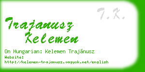 trajanusz kelemen business card